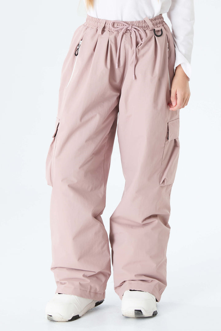 Girls' Lavender Utility Baggy Insulated Snow Pants