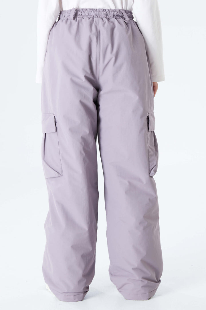 Girls' Lavender Utility Baggy Insulated Snow Pants