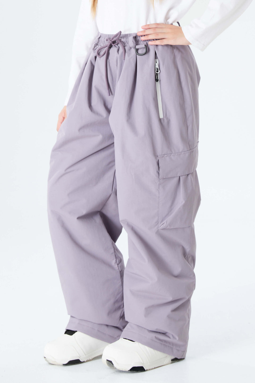 Girls' Lavender Utility Baggy Insulated Snow Pants