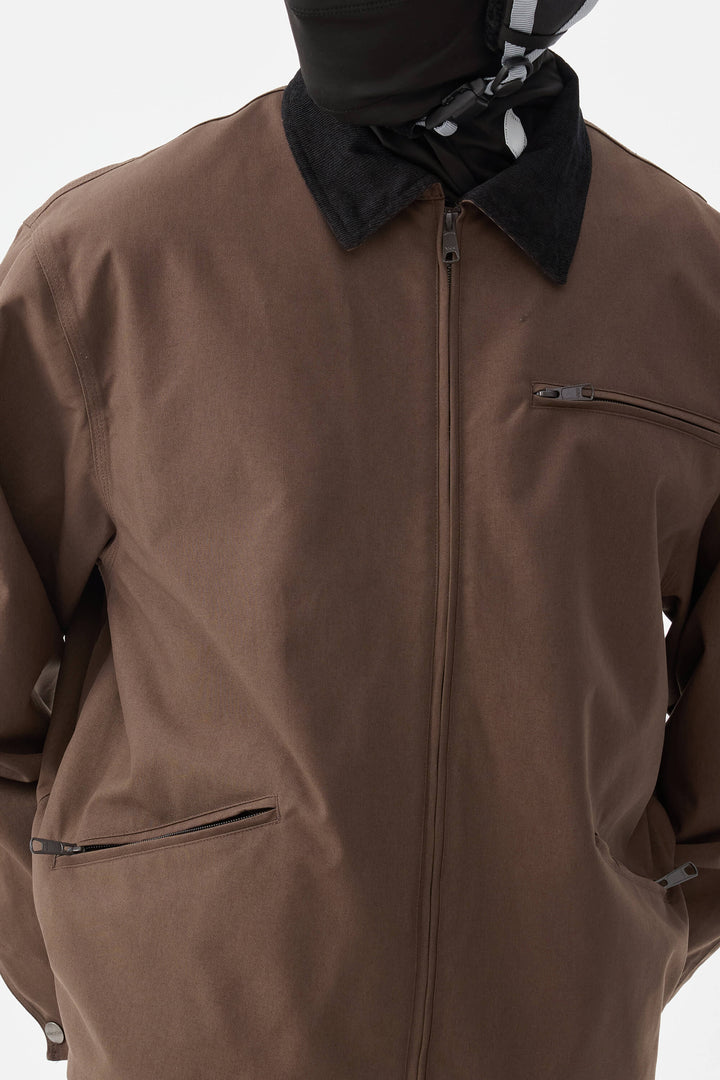 Heren Coffee Boxy Modern Barn Corduroy-kraag sneeuwjack