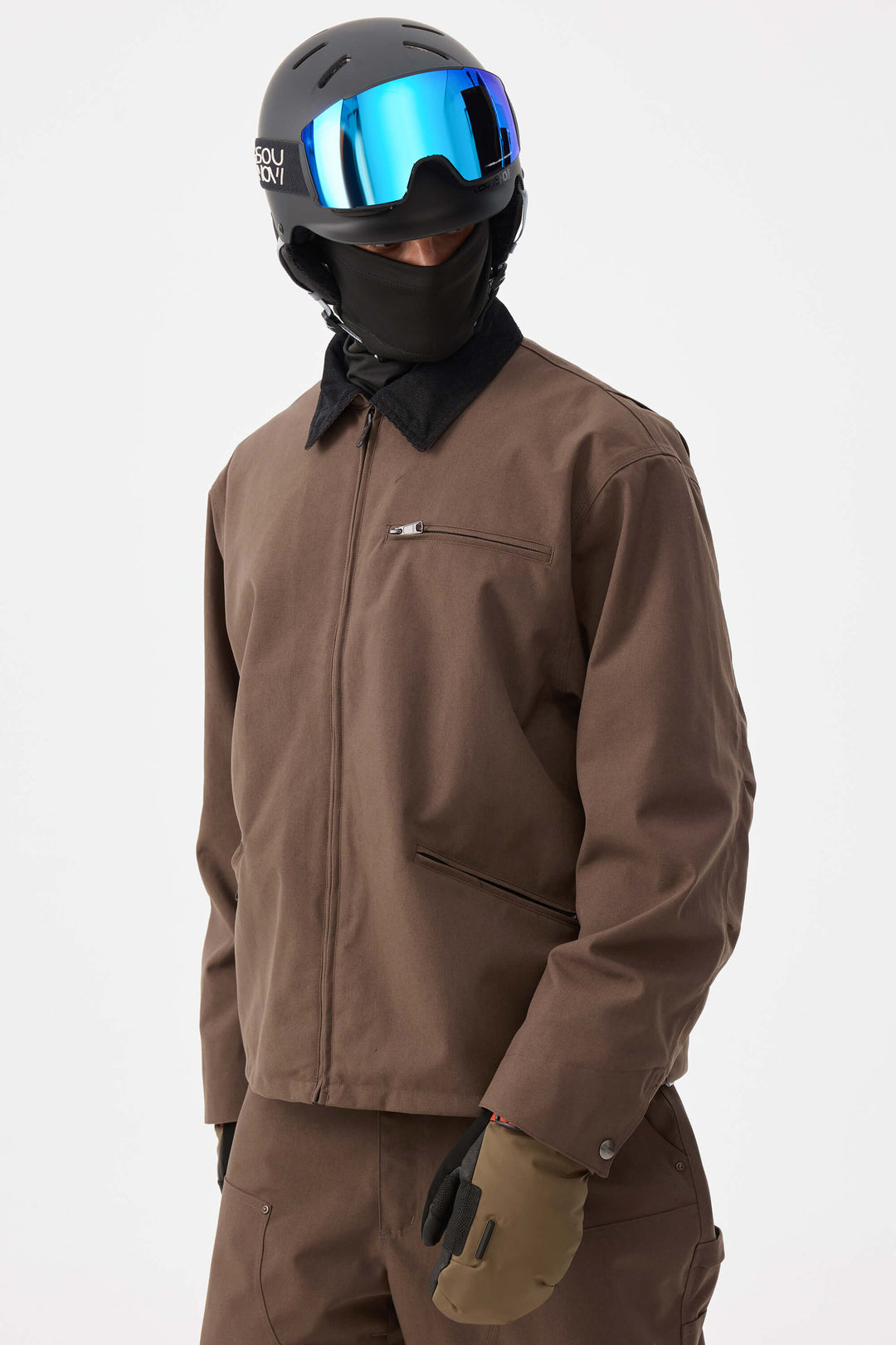 Heren Coffee Boxy Modern Barn Corduroy-kraag sneeuwjack