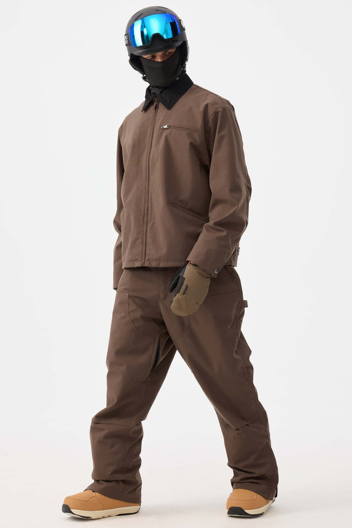 Heren Coffee Boxy Modern Barn Corduroy-kraag sneeuwjack