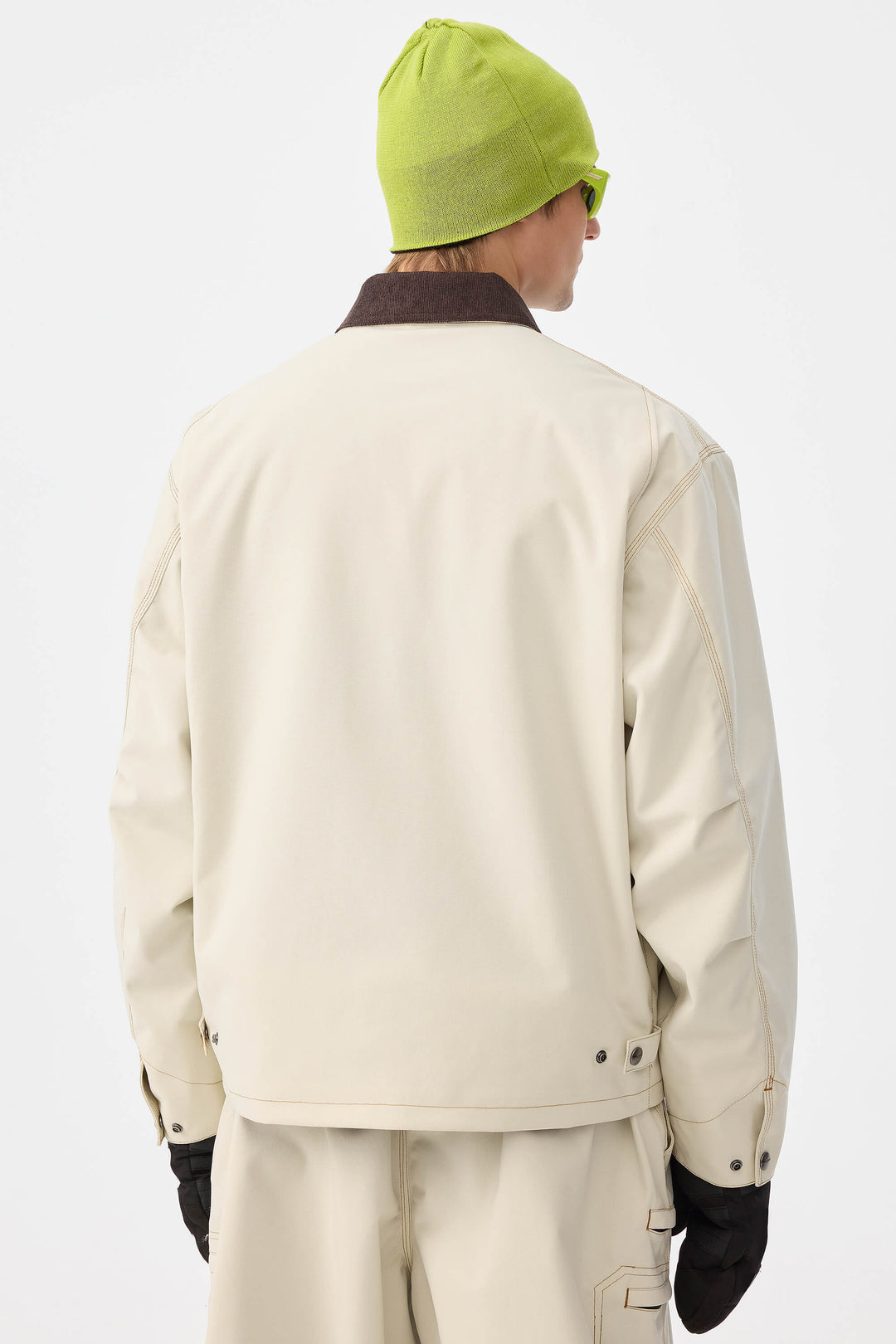 Herre Off White Boxy Workwear Heritage vinterjakke med kontrastsyninger