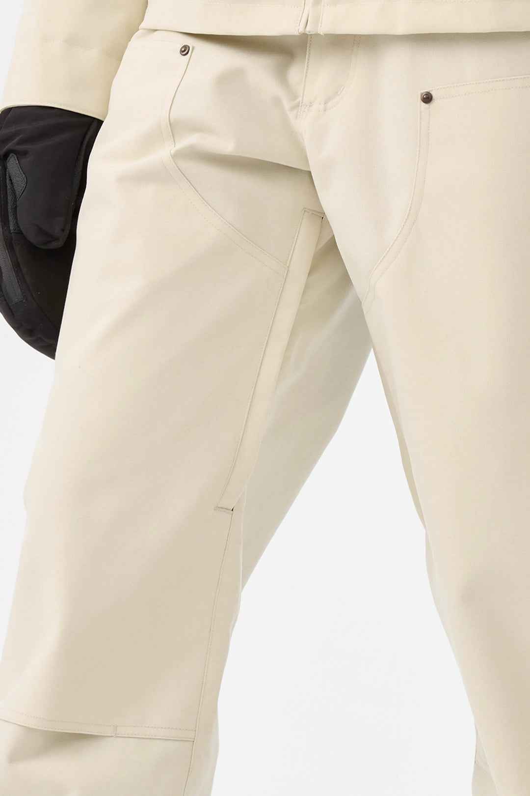 Women's Off White Straight-Leg Double-Front Snow Pants