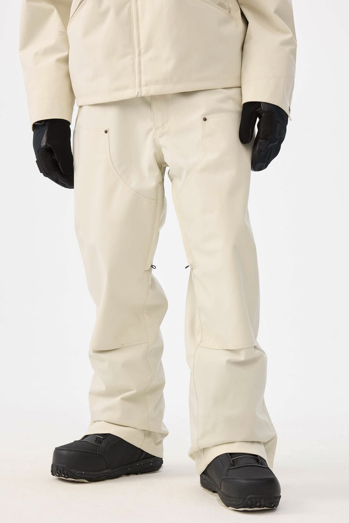 Svarta herrbyxor med raka ben och dubbel framsida