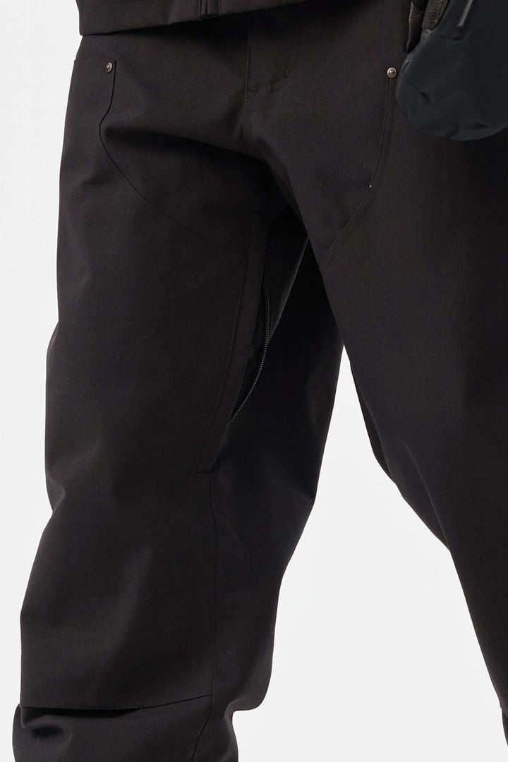 Svarta herrbyxor med raka ben och dubbel framsida