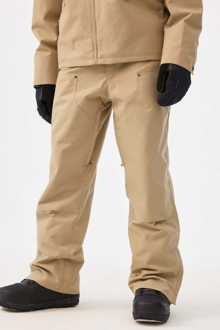 Svarta herrbyxor med raka ben och dubbel framsida