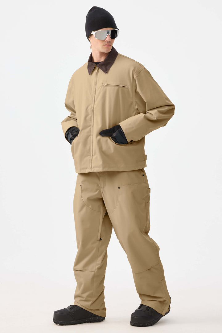 Svarta herrbyxor med raka ben och dubbel framsida