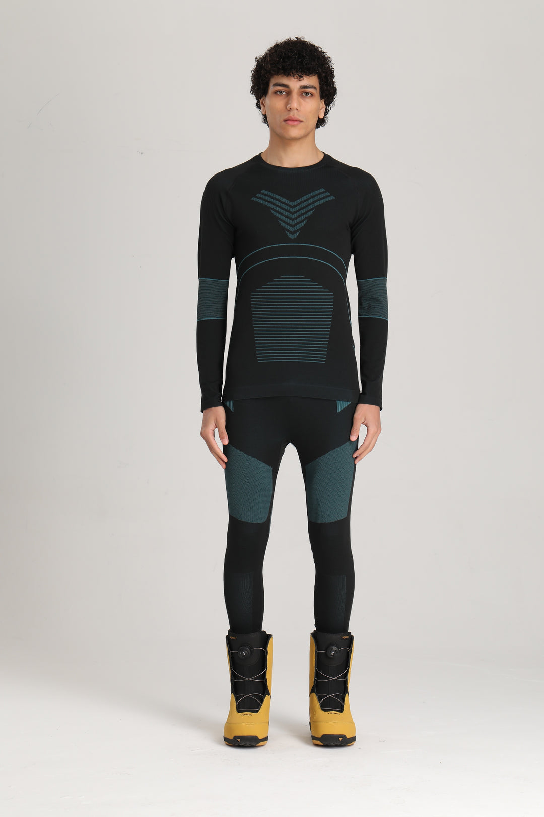 Gsou Snow Men's Dark Green Snowboard Base Layer Underwear Sets