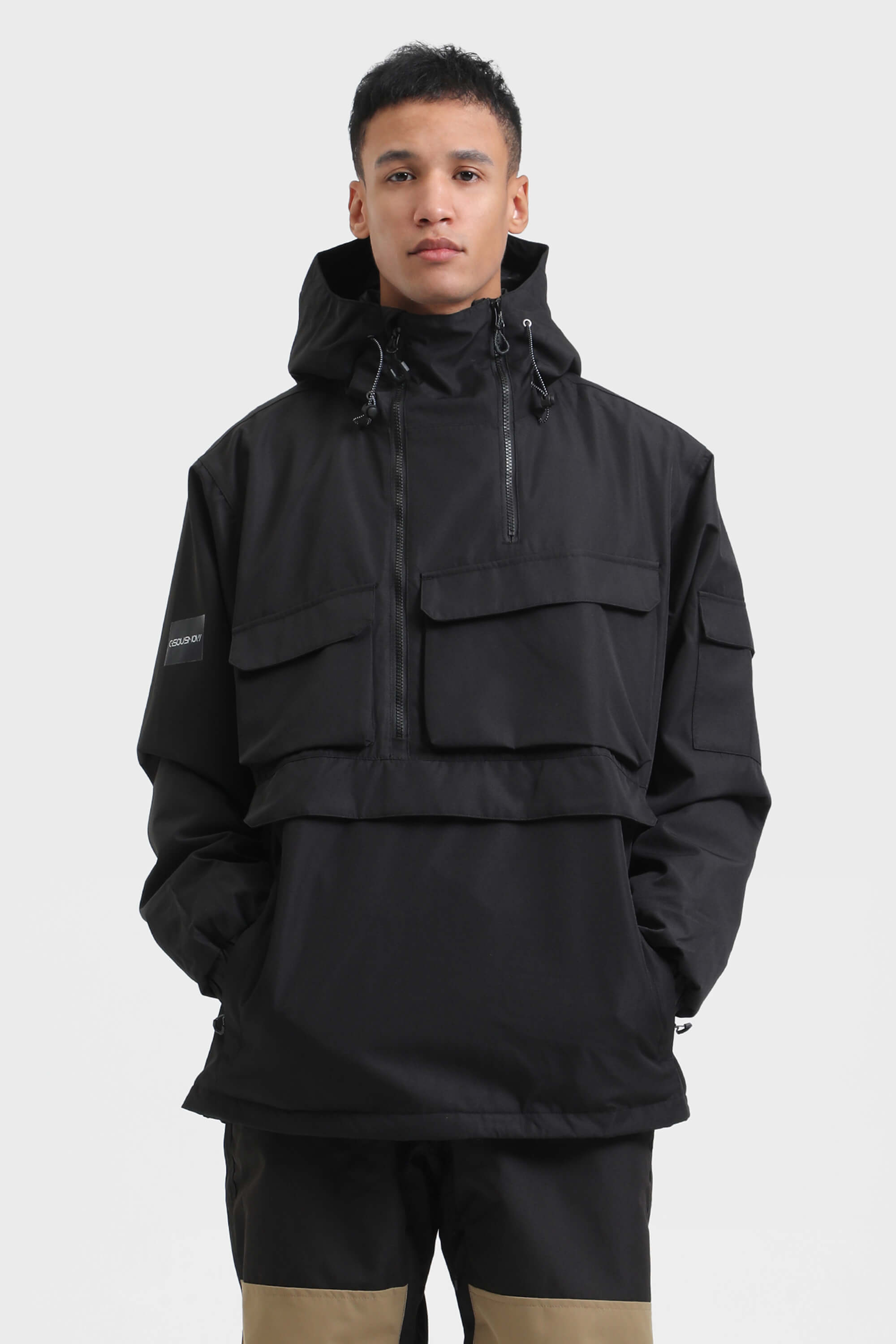 Men's Klein Blue Asymmetrical Kangaroo Pocket Waterproof Insulated