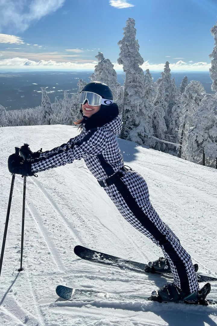 Gsou Snow Combinaison de ski une pièce en fausse fourrure pour femme 