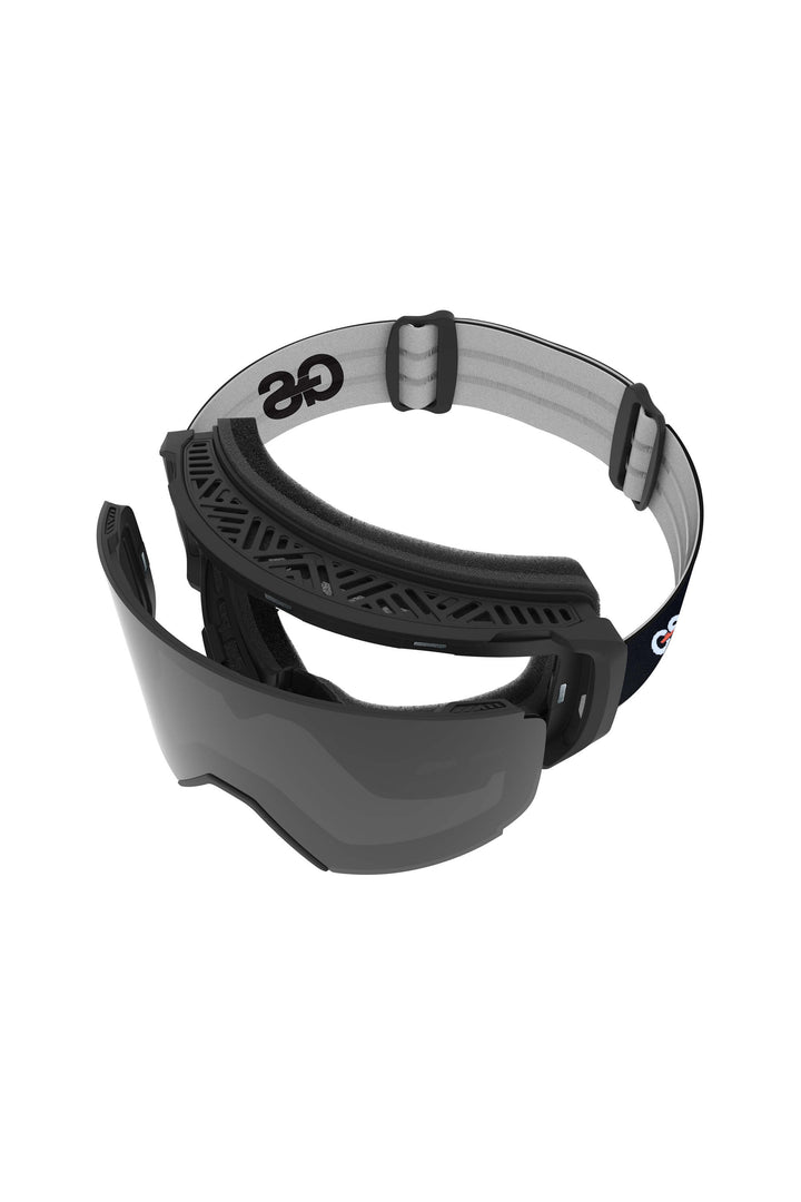 Unisex Black Classic Logo Cylindrical Magnetic Ski Goggles