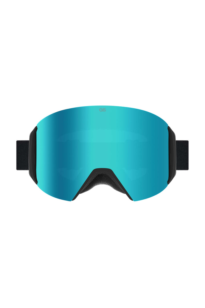 Unisex Blue Classic Logo Cylindrical Magnetic Ski Goggles