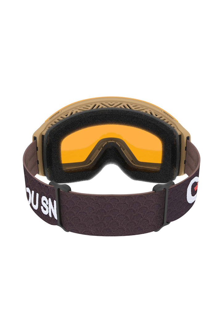 Unisex Gold Classic Logo Cylindrical Magnetic Ski Goggles