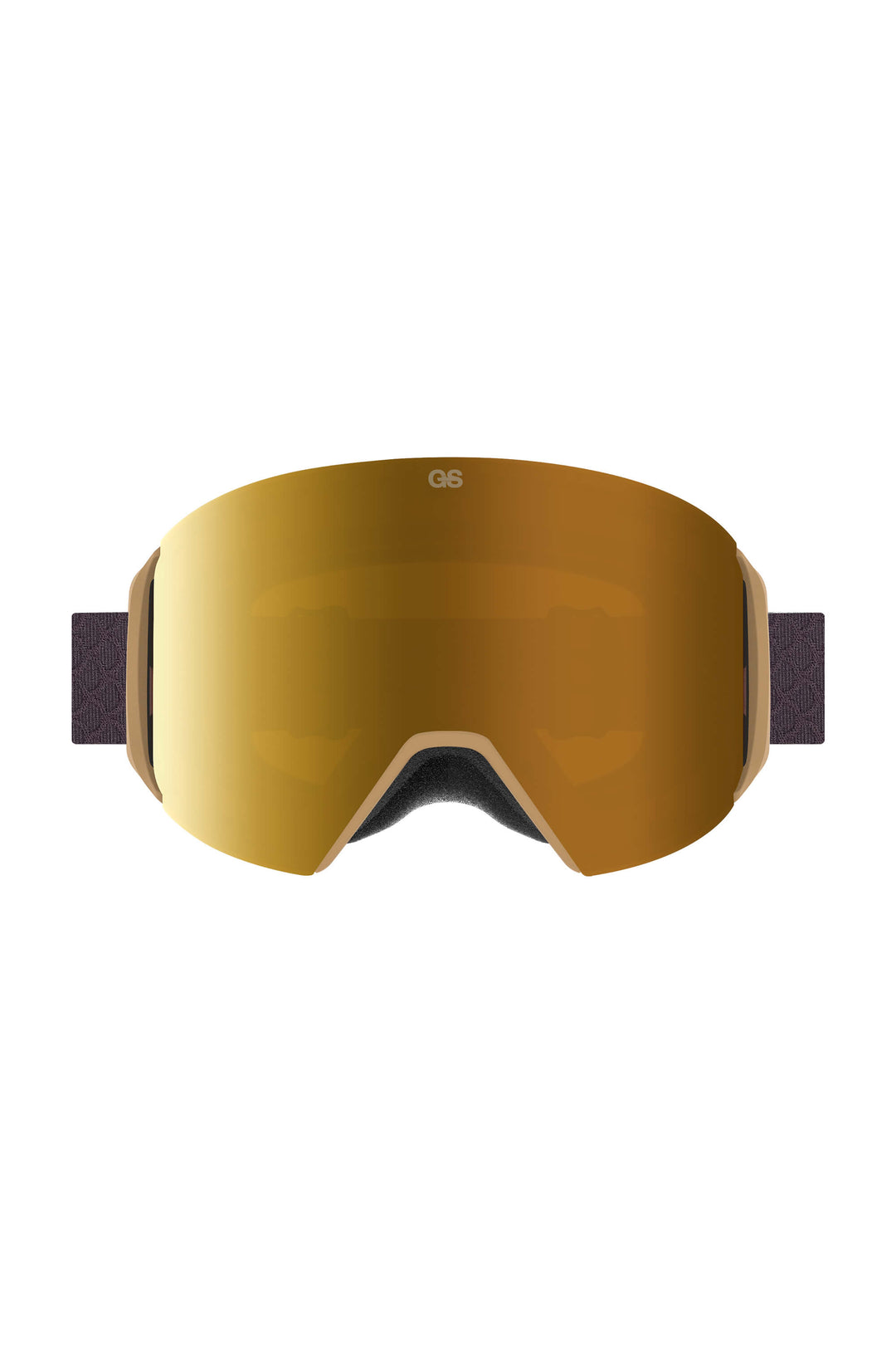 Unisex Gold Classic Logo Cylindrical Magnetic Ski Goggles