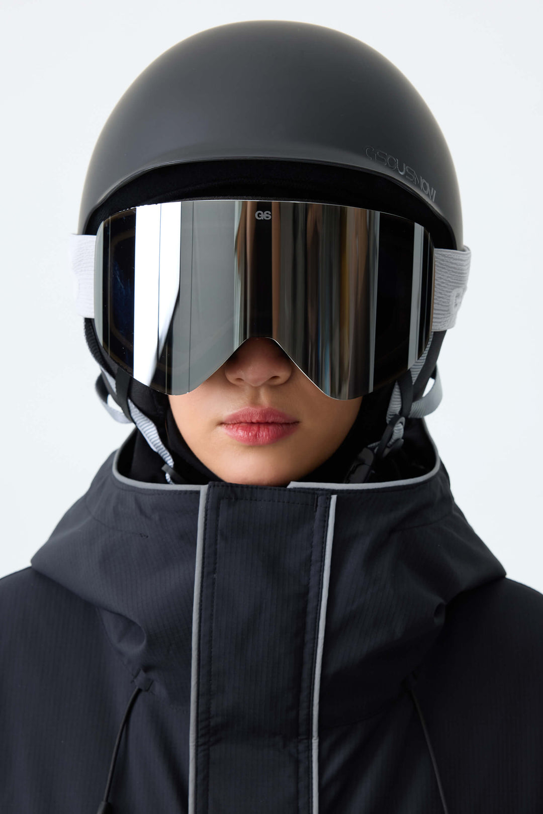 Unisex Black Classic Logo Cylindrical Magnetic Ski Goggles