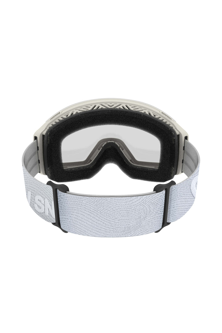 Unisex Silver Classic Logo Cylindrical Magnetic Ski Goggles