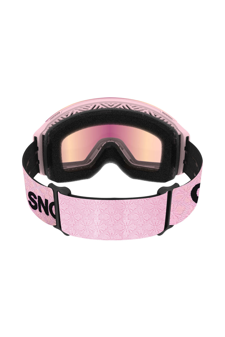 Unisex Pink Classic Logo Cylindrical Magnetic Ski Goggles