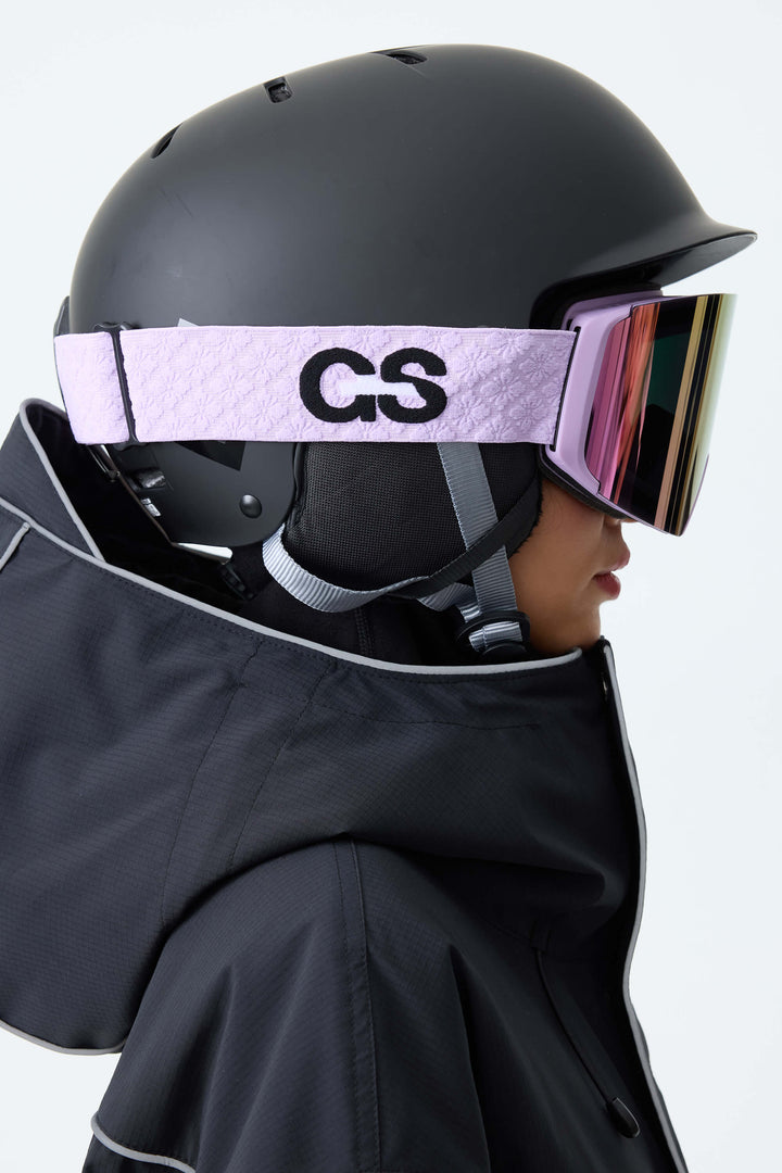 Unisex Purple Classic Logo Cylindrical Magnetic Ski Goggles