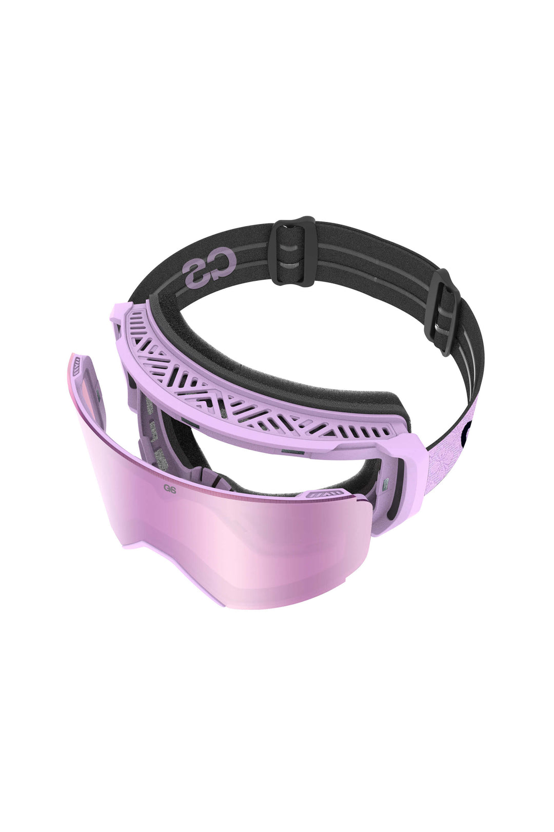 Unisex Purple Classic Logo Cylindrical Magnetic Ski Goggles
