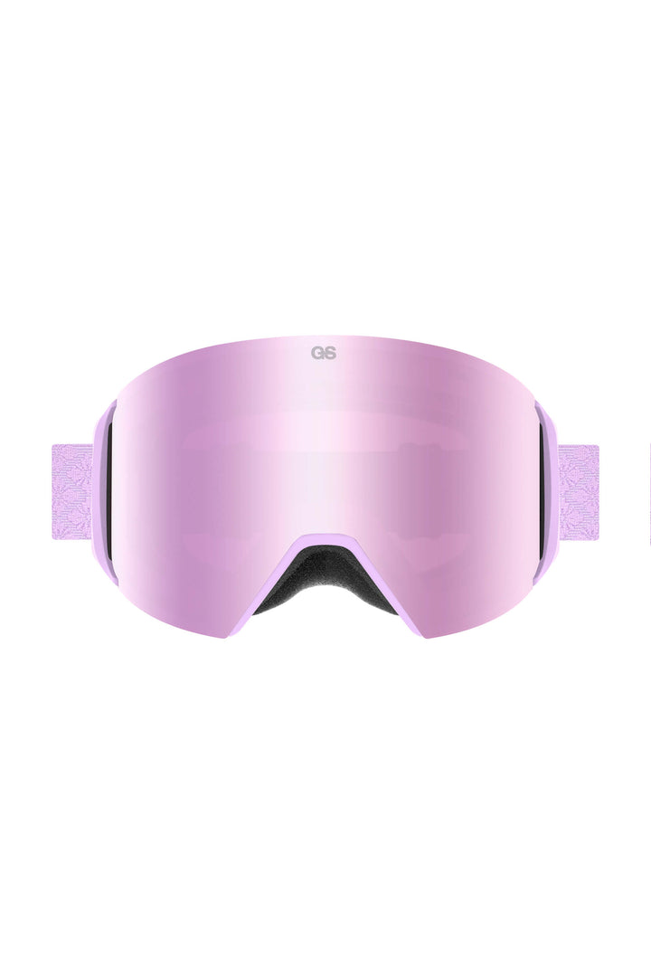 Unisex Purple Classic Logo Cylindrical Magnetic Ski Goggles