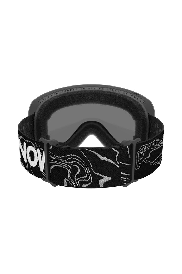 Unisex Black Bold Logo Cylindrical Magnetic Ski Goggles