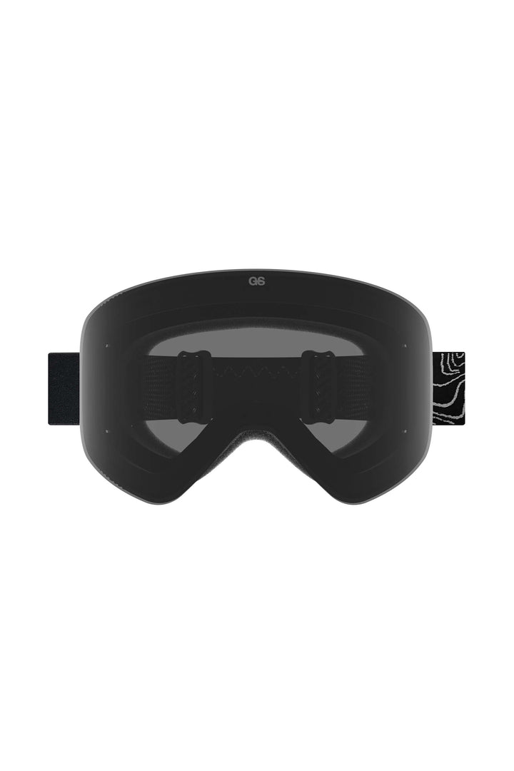 Unisex Black Bold Logo Cylindrical Magnetic Ski Goggles