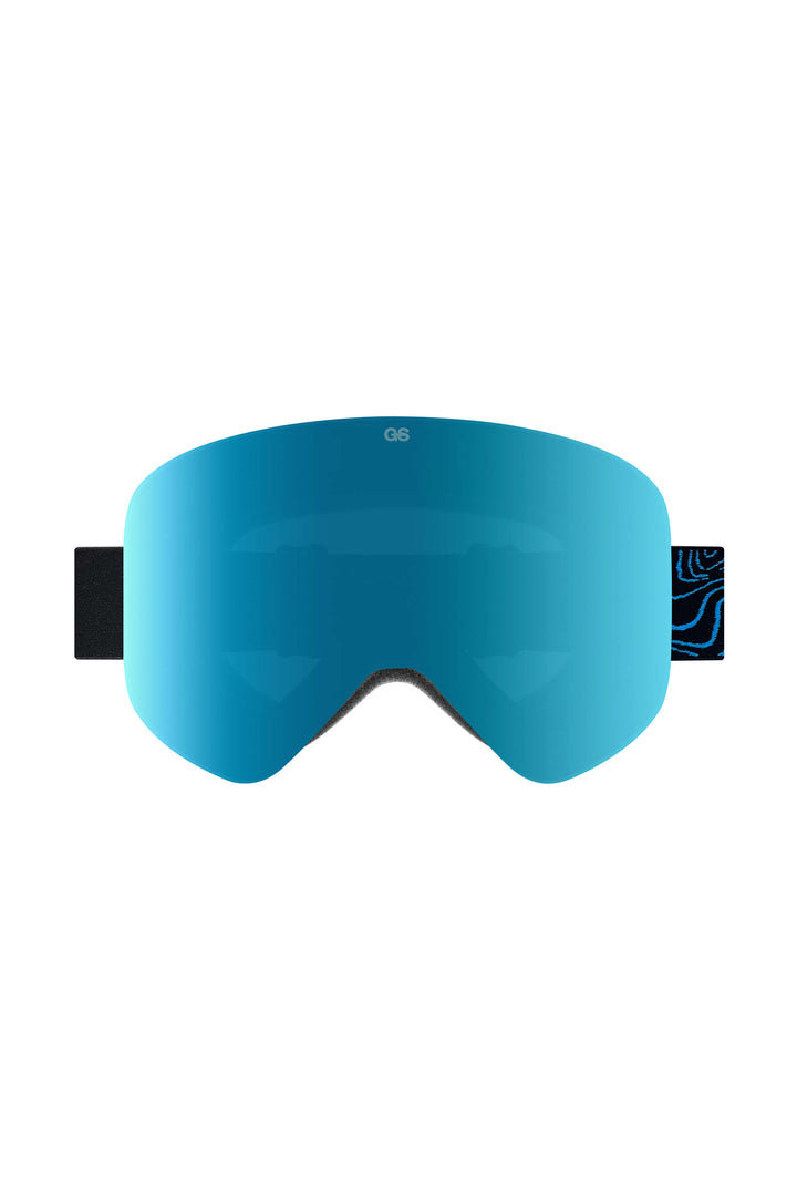 Unisex Blue Bold Logo Cylindrical Magnetic Ski Goggles