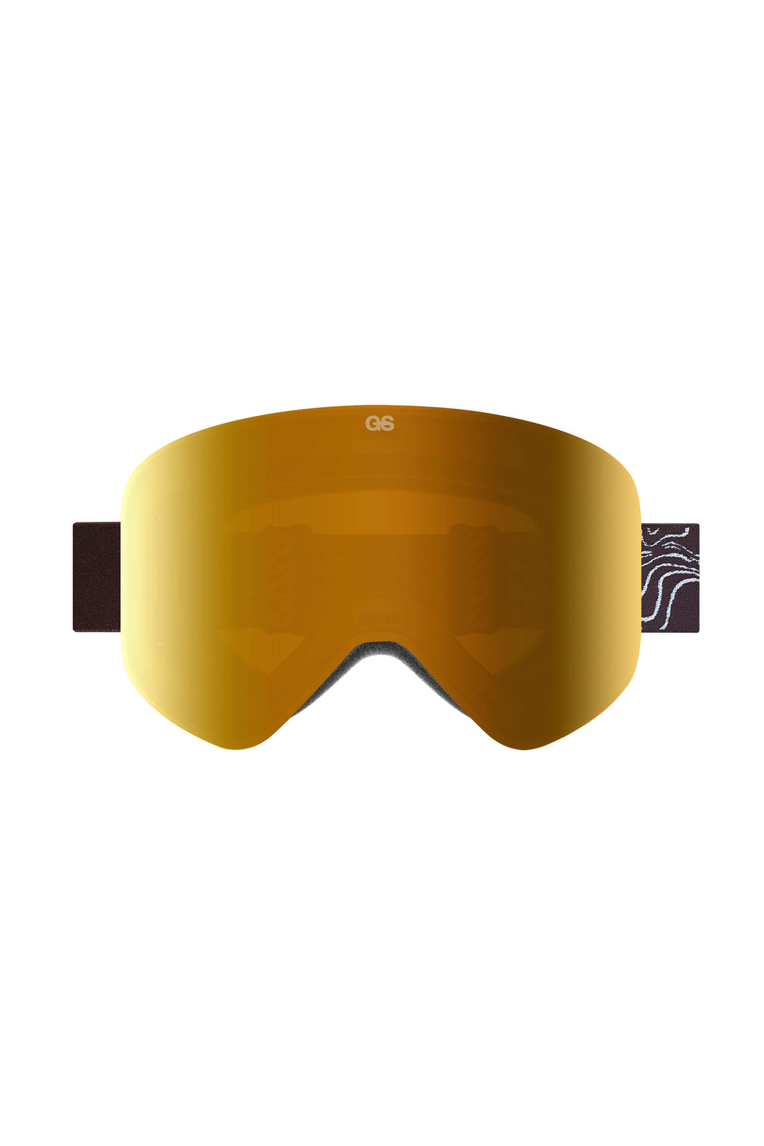 Unisex Gold Bold Logo Cylindrical Magnetic Ski Goggles