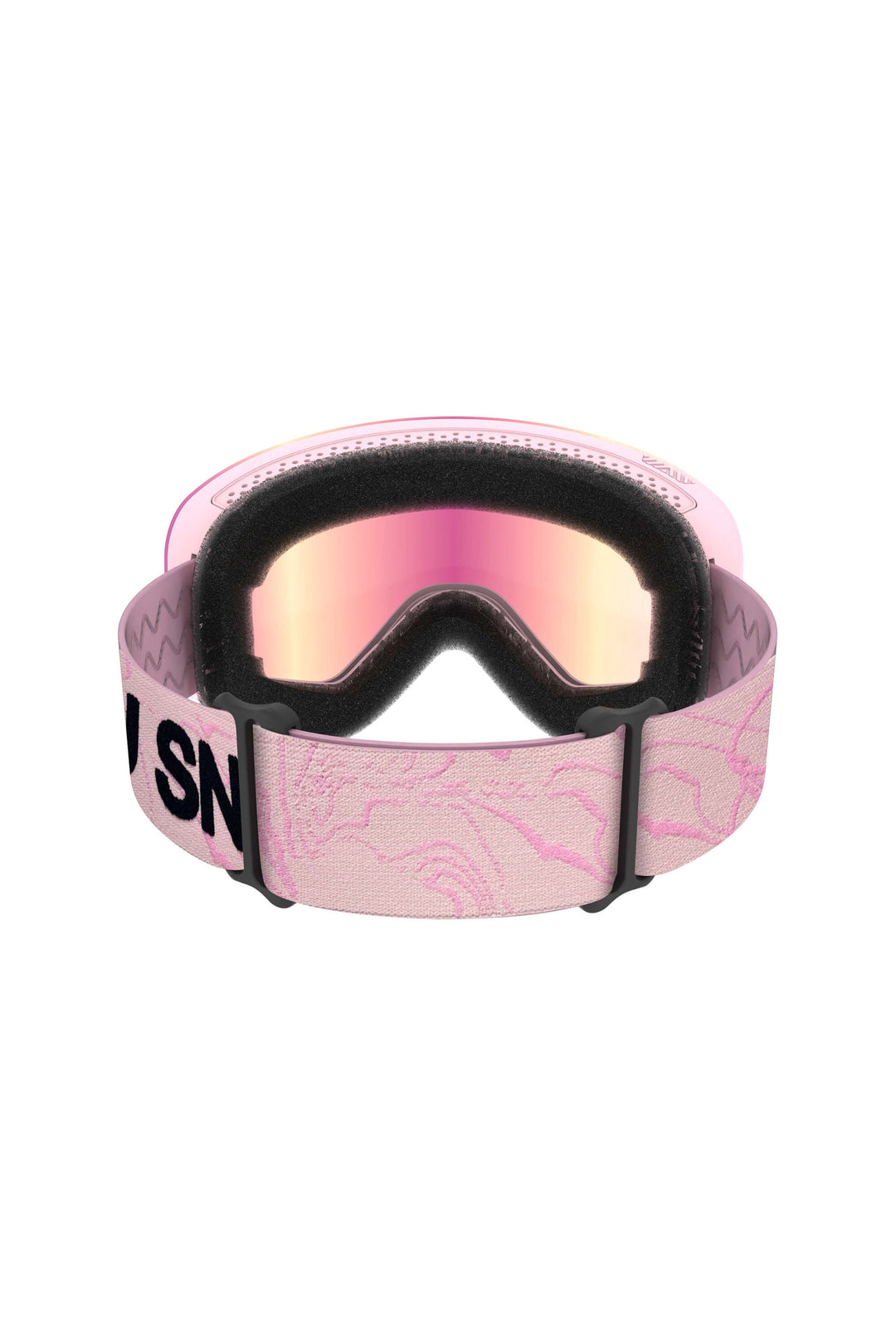 Unisex Pink Bold Logo Cylindrical Magnetic Ski Goggles