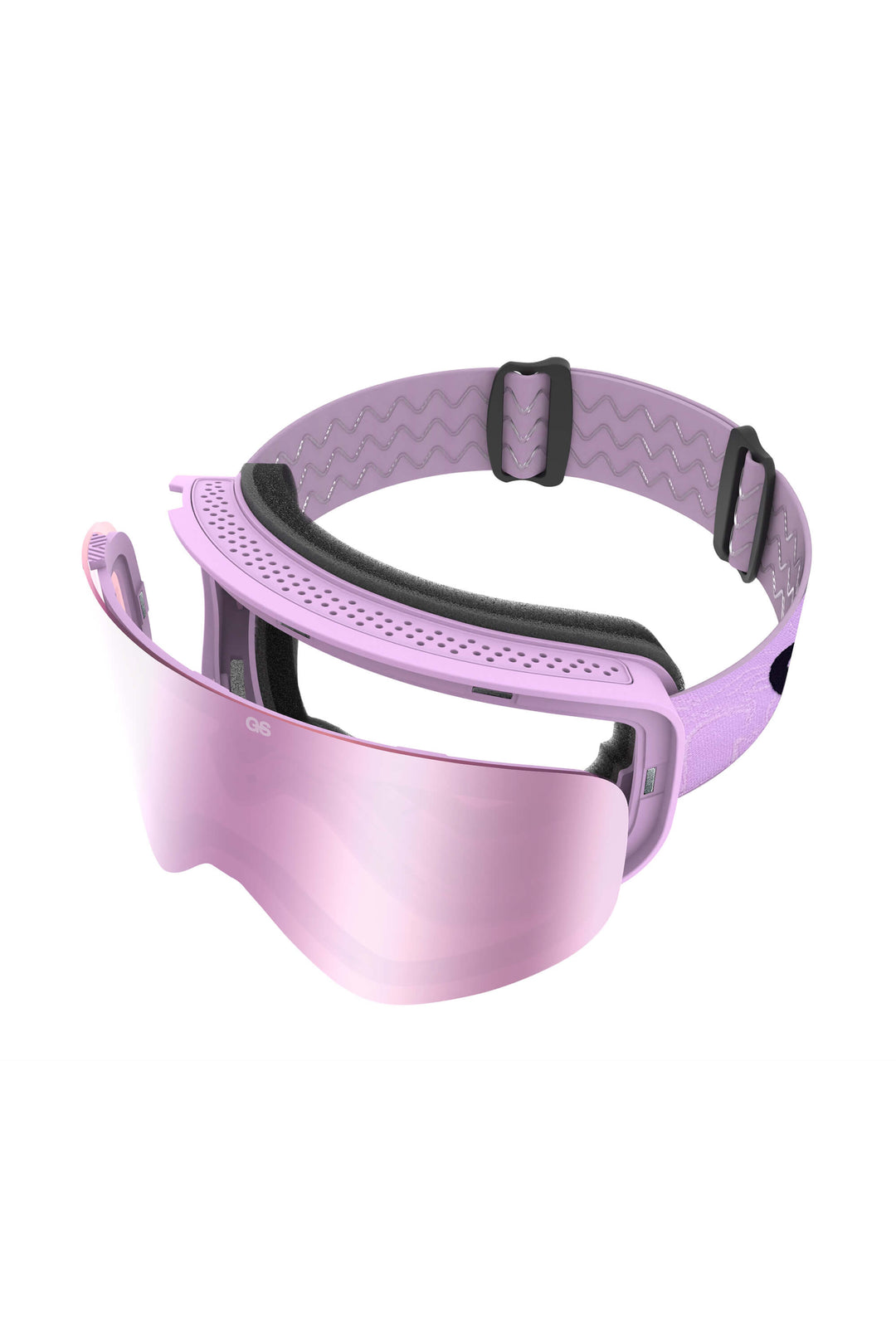 Unisex Purple Bold Logo Cylindrical Magnetic Ski Goggles