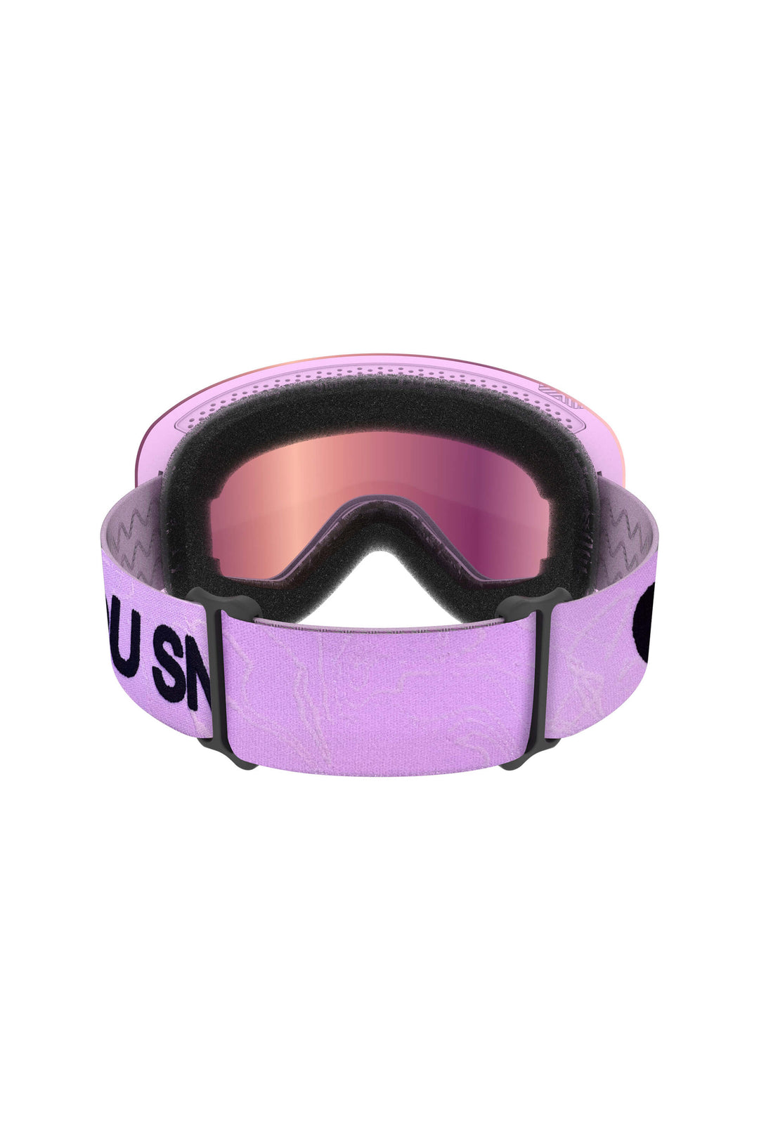 Unisex Purple Bold Logo Cylindrical Magnetic Ski Goggles