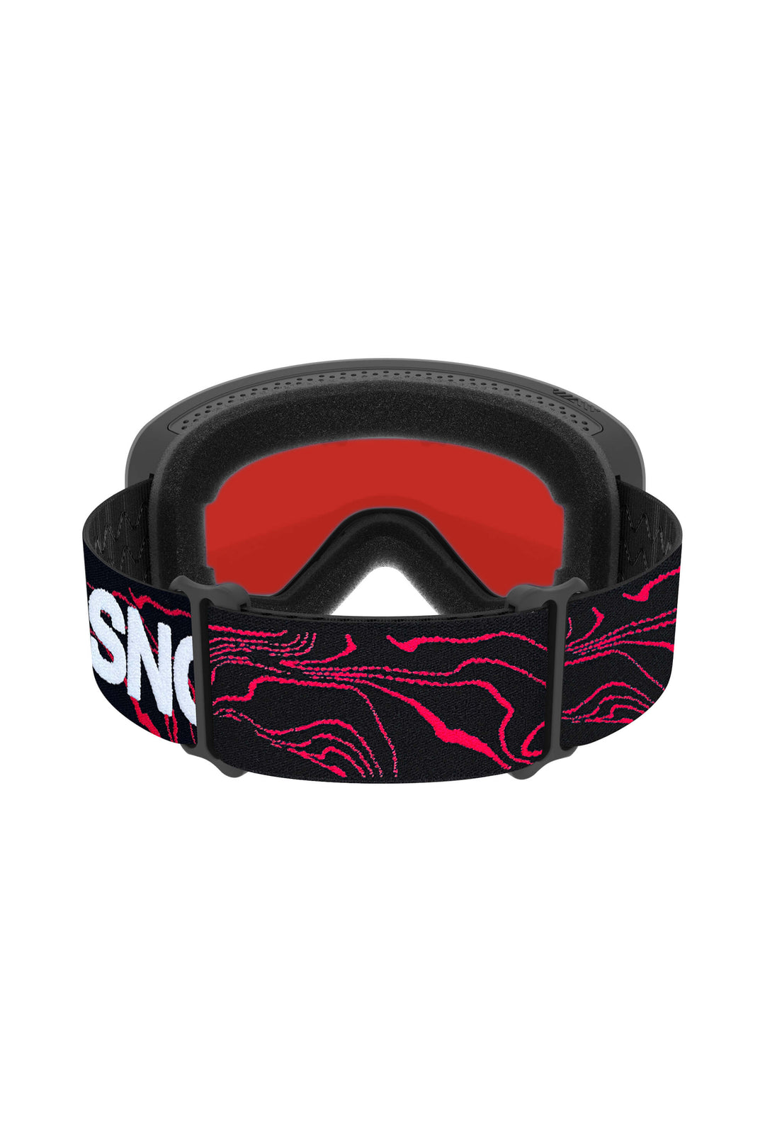 Unisex Red Bold Logo Cylindrical Magnetic Ski Goggles