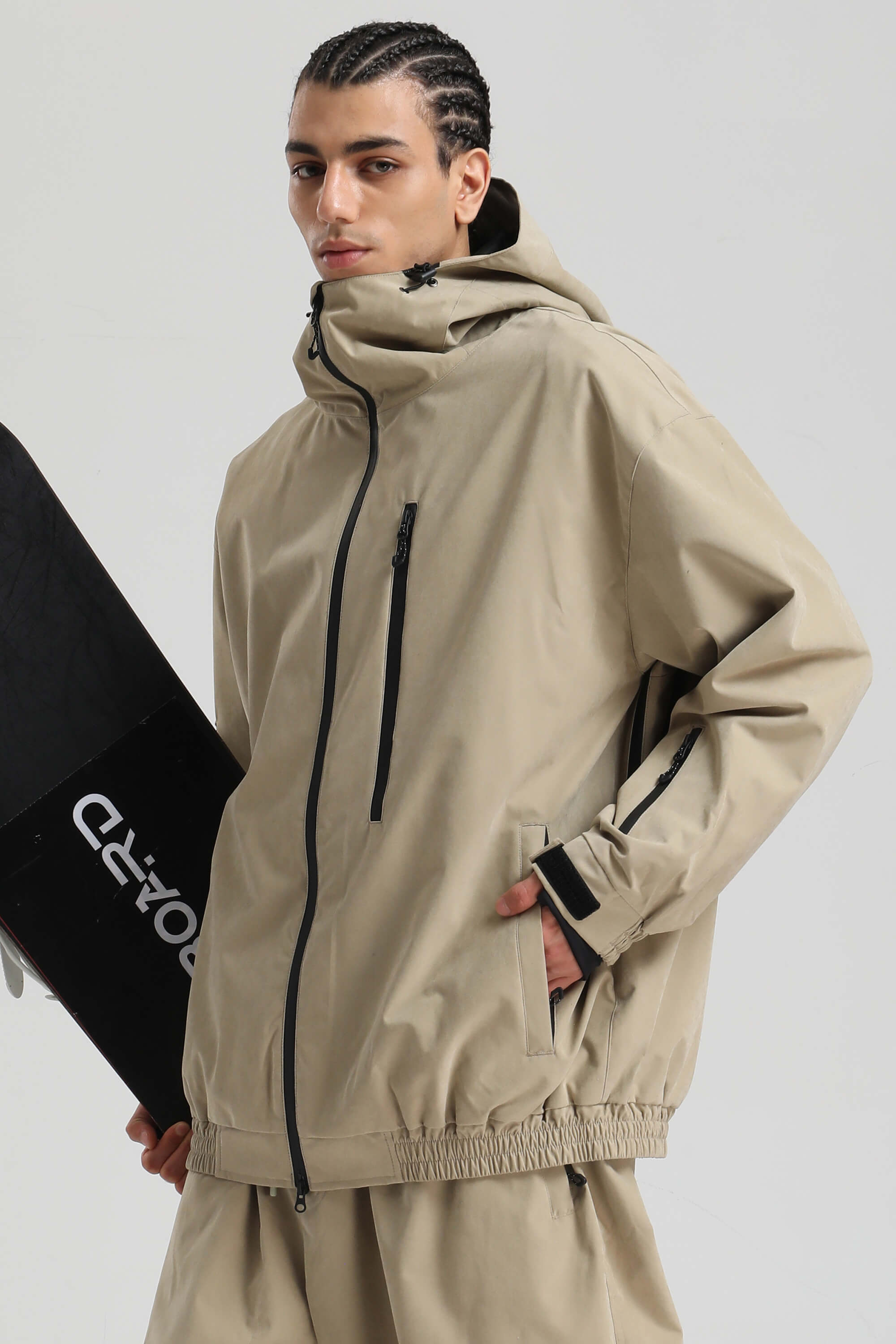 メンズ オフホワイト ウォッシュド加工 ミニマルデザイン マルチ