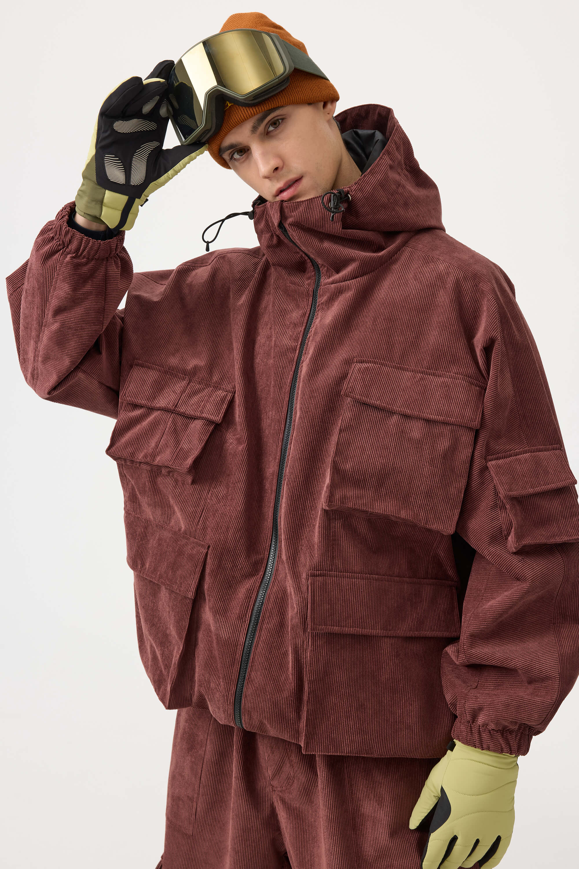 GUSH スノーボードジャケット M バーガンディ GUSH スノーボードジャケット M バーガンディ