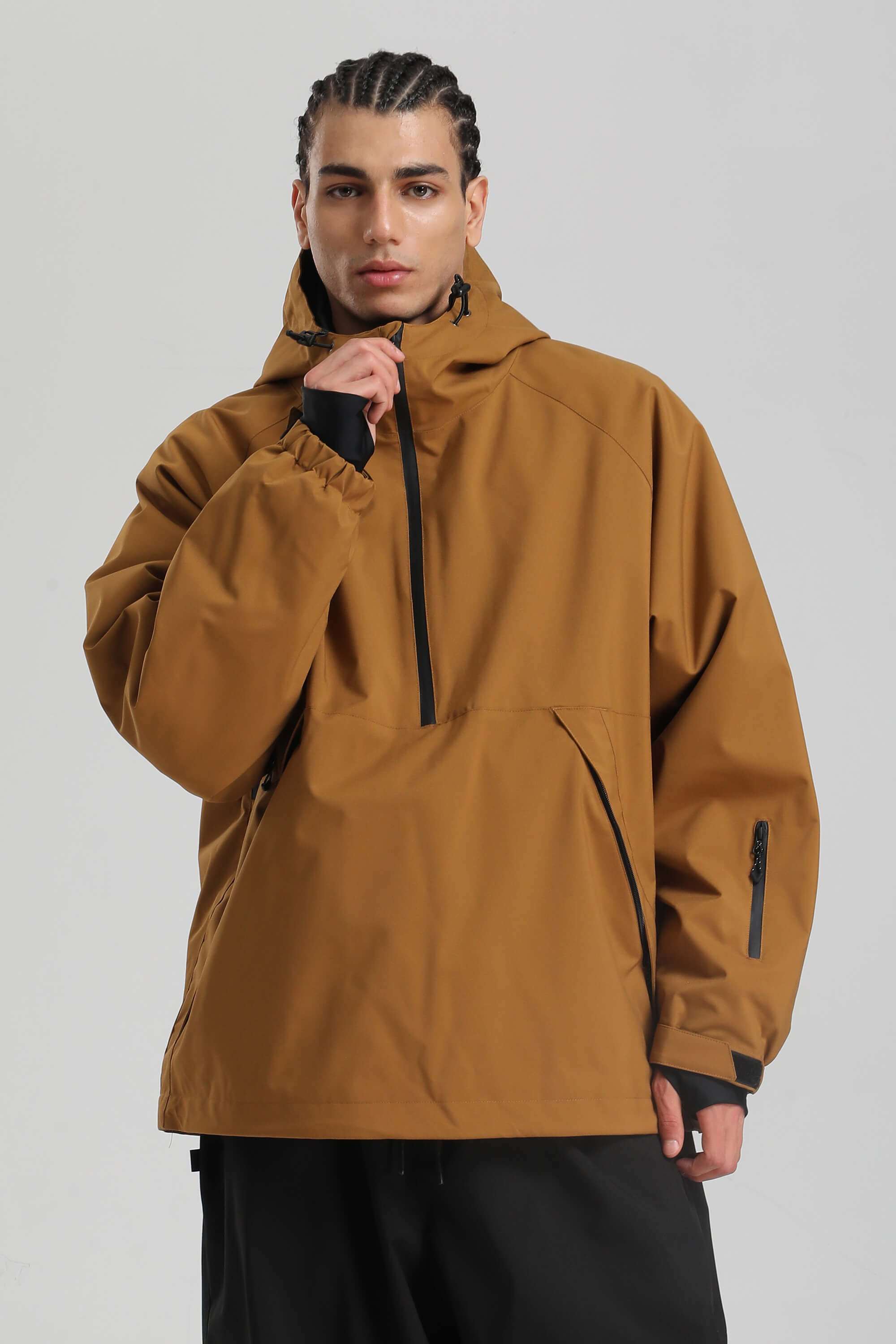 メンズ カラメル ミニマリスト ハーフジップ 防水保温 スノー