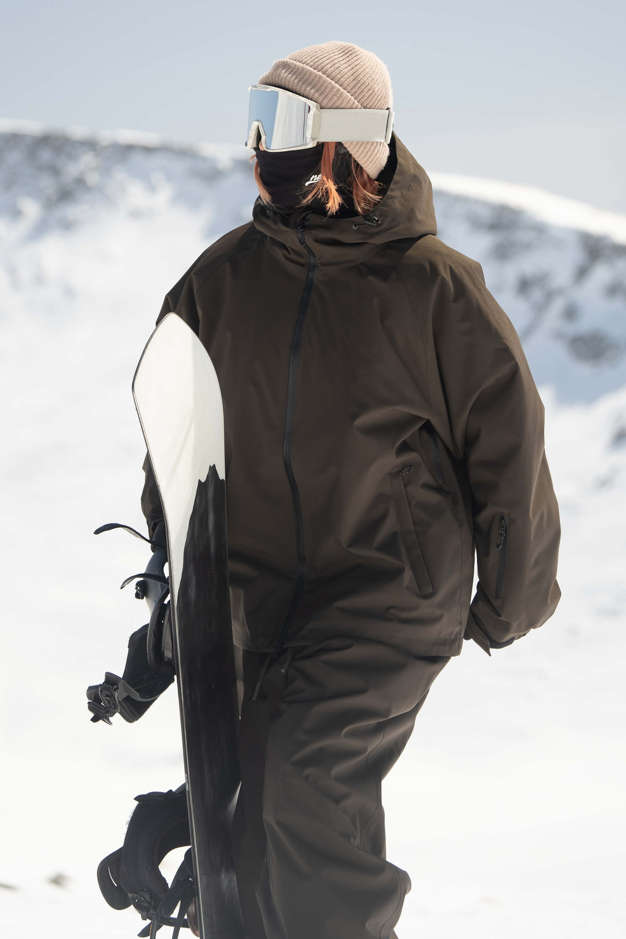 Women's Coffee Dual-Vent Minimalist Waterproof Insulated Snow