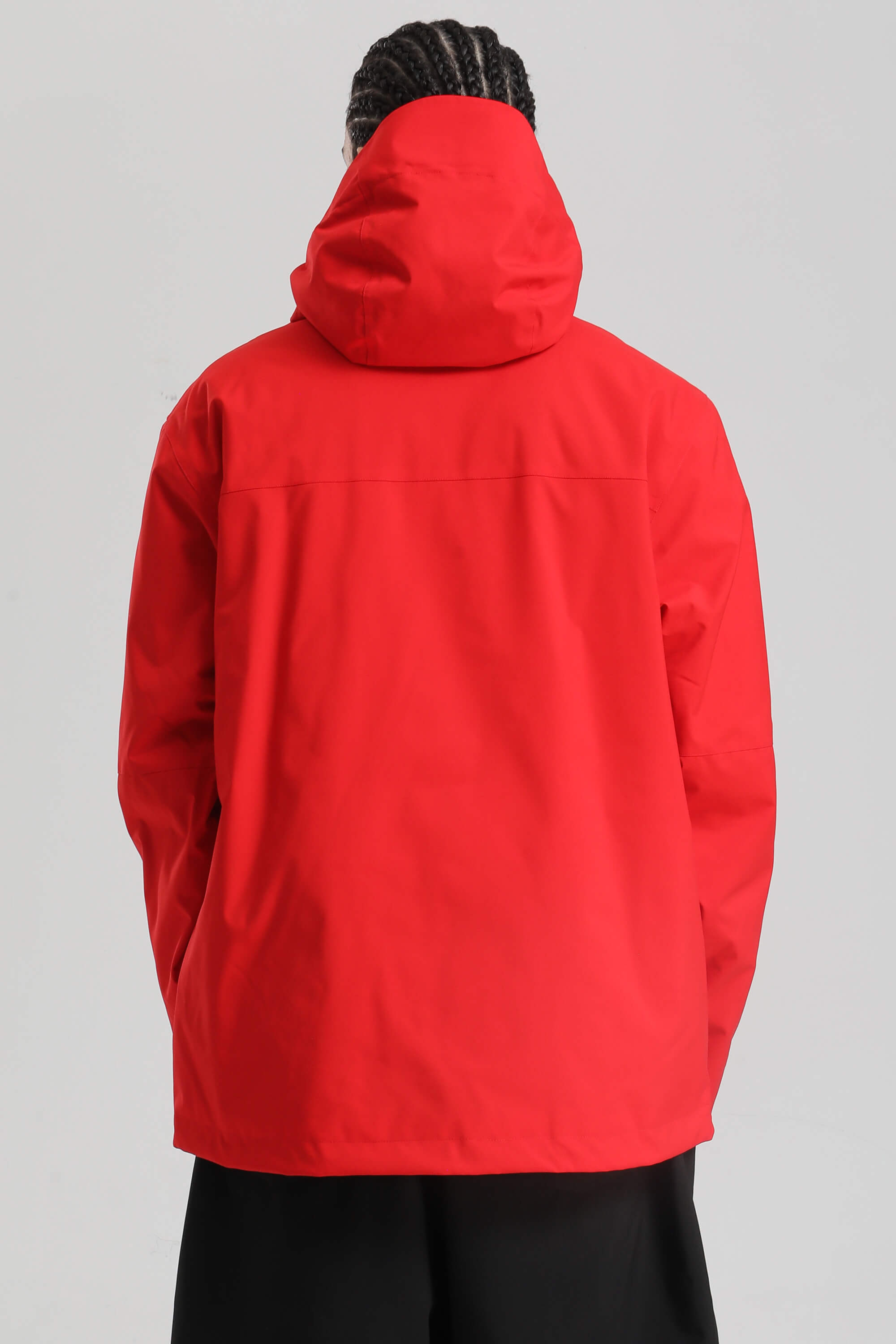 Men's Red Contrast-Zip Fully Sealed Waterproof Insulated Snow