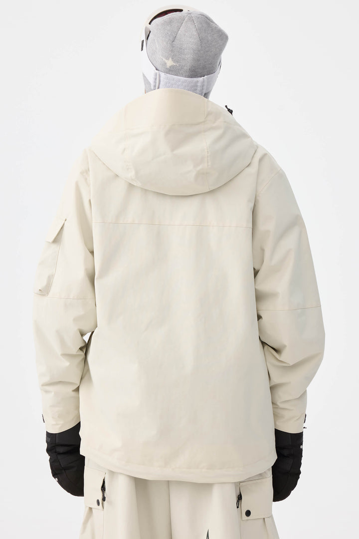 Damska ocieplana kurtka śnieżna Off White Techwear z zamkiem do połowy