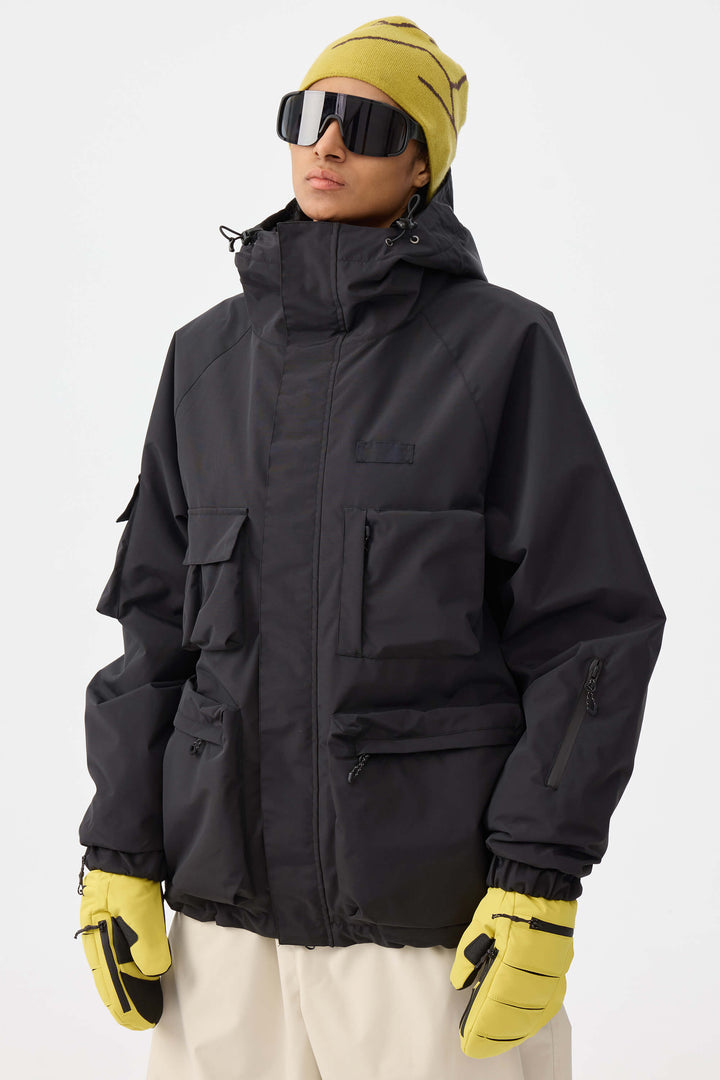 Damska ocieplana kurtka śnieżna Techwear Multi-Pocket Khaki