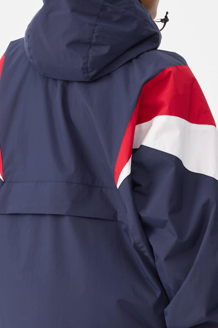 Women's Navy & Red Heritage Athletic Colorblock Half-Zip Snow Anorak