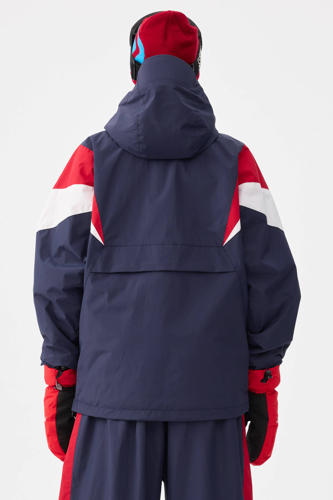 Women's Navy & Red Heritage Athletic Colorblock Half-Zip Snow Anorak