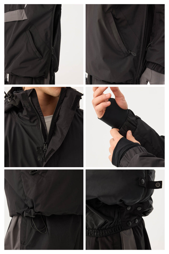 Men's Navy & Red Heritage Athletic Colorblock Half-Zip Snow Anorak