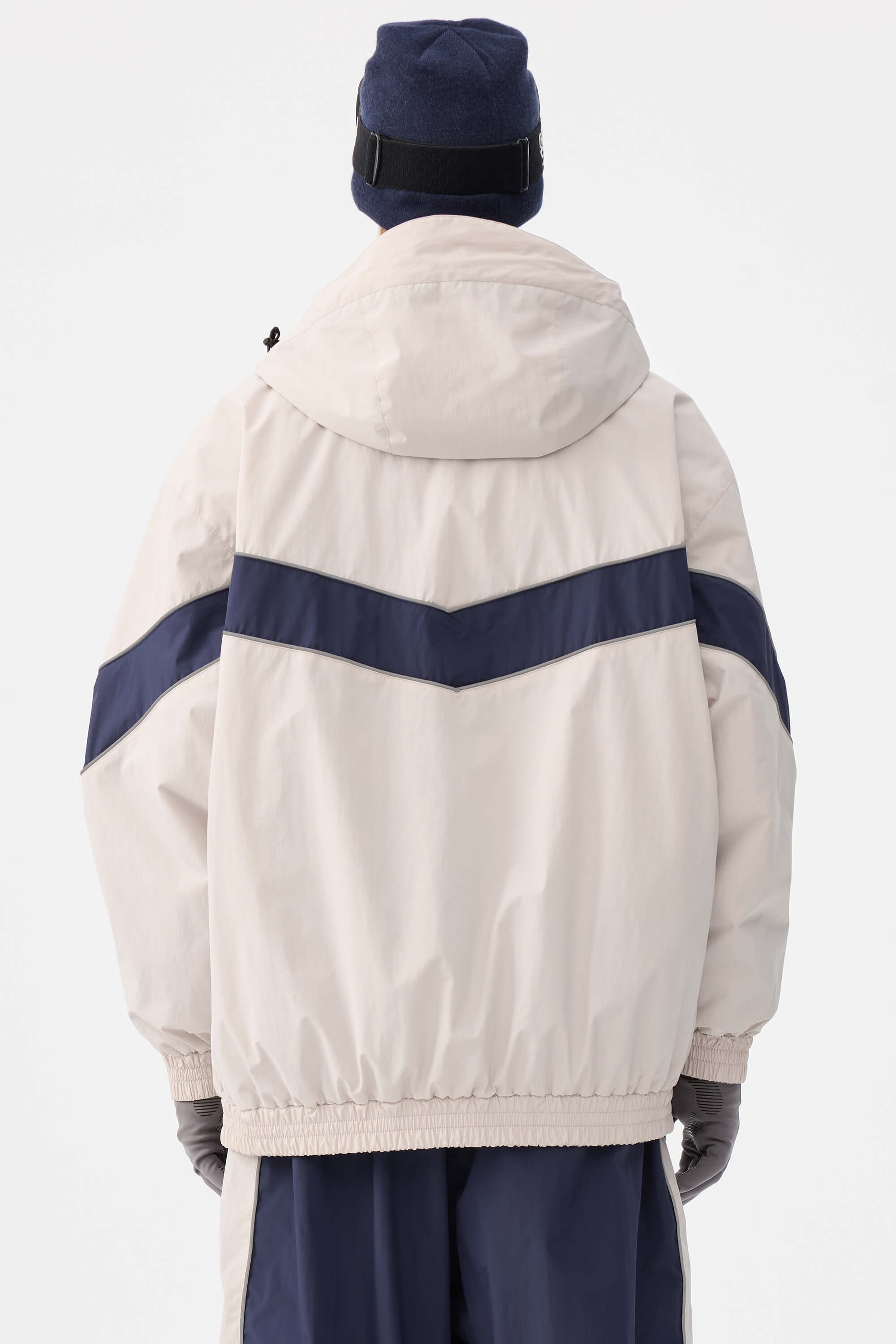 Men's Off White Retro Track Chevron Stripe Snow Jacket – GSou Snow
