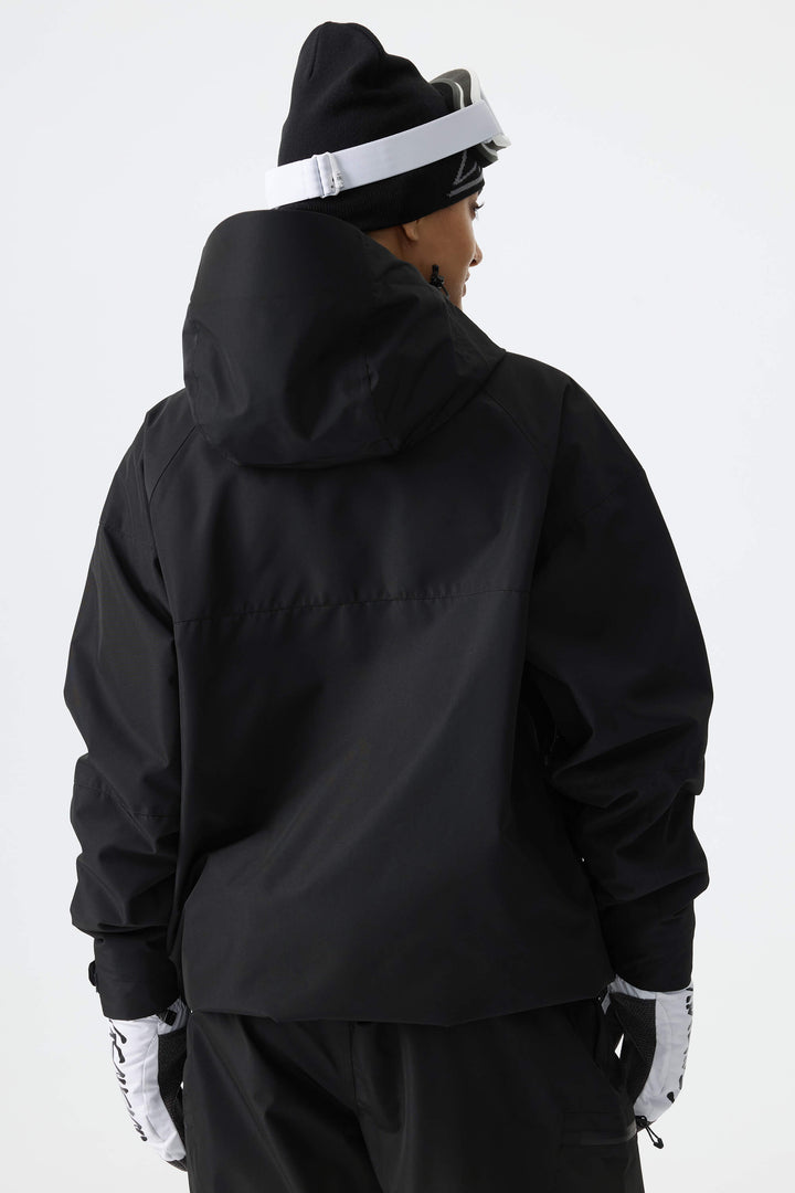 Women's Black Structured Insulated Snow Jacket