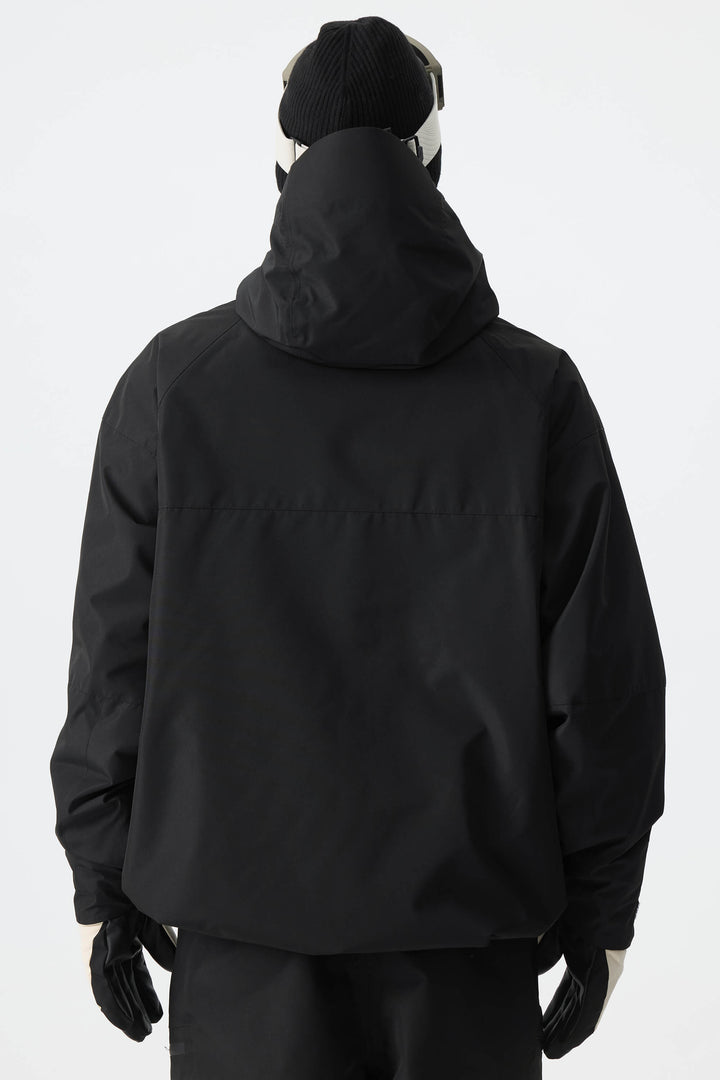Men's Black Structured Insulated Snow Jacket
