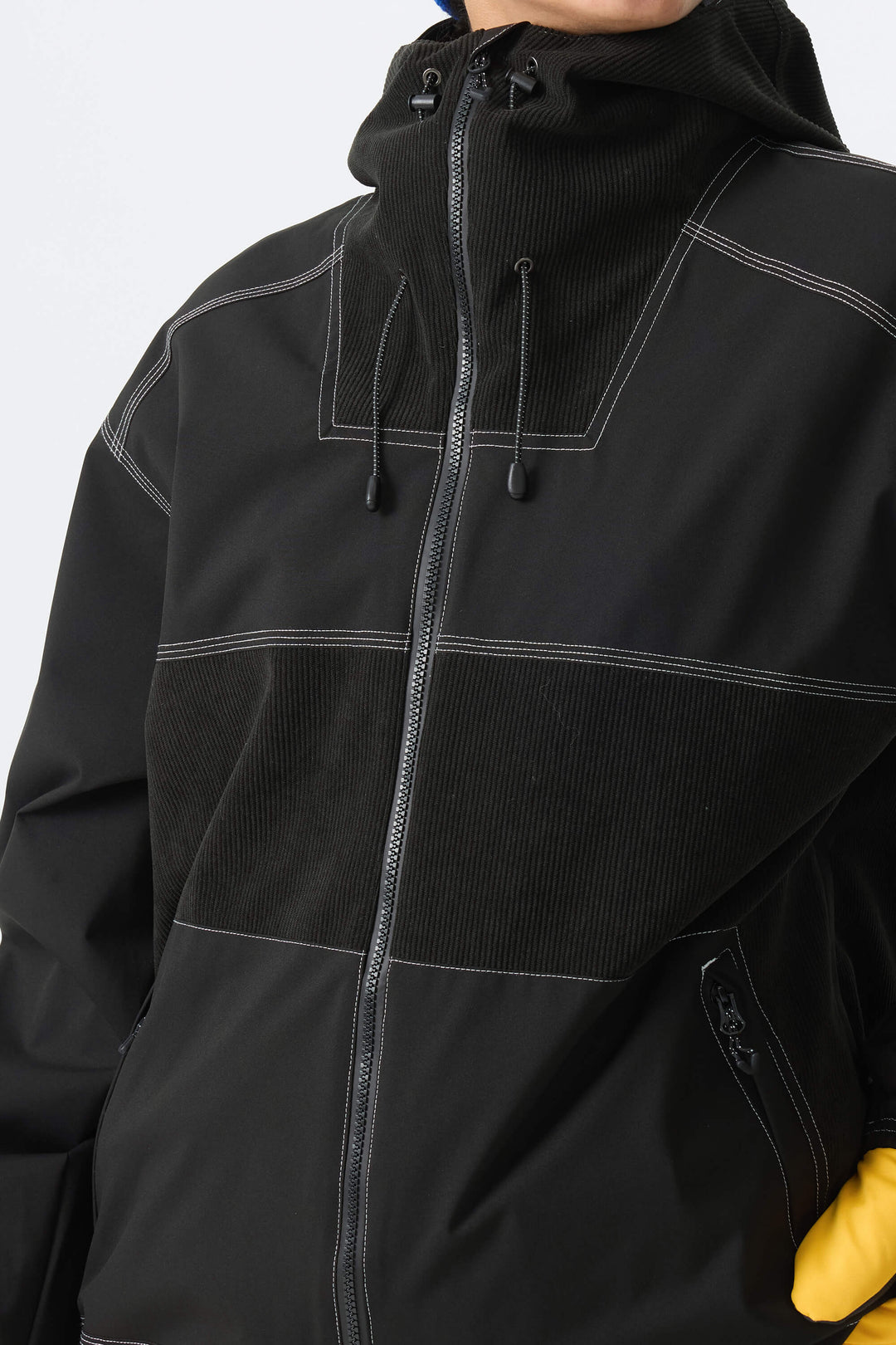 Women's Black Corduroy Snow Jacket