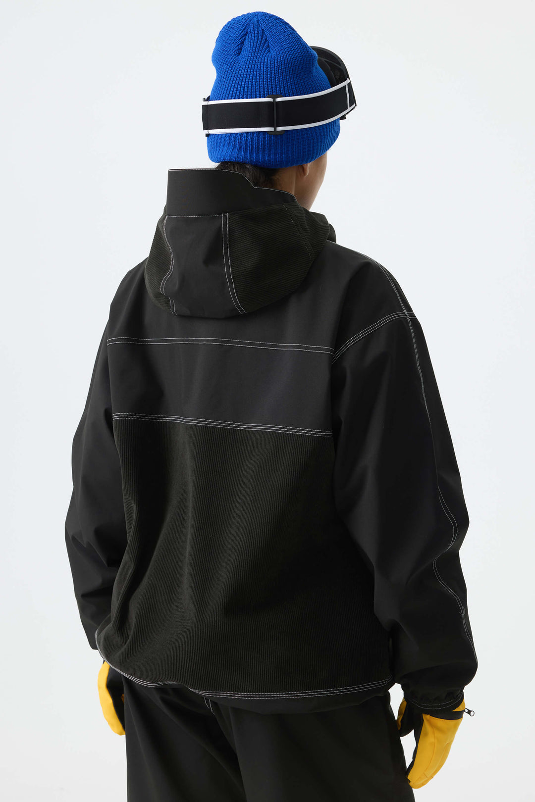 Women's Black Corduroy Snow Jacket