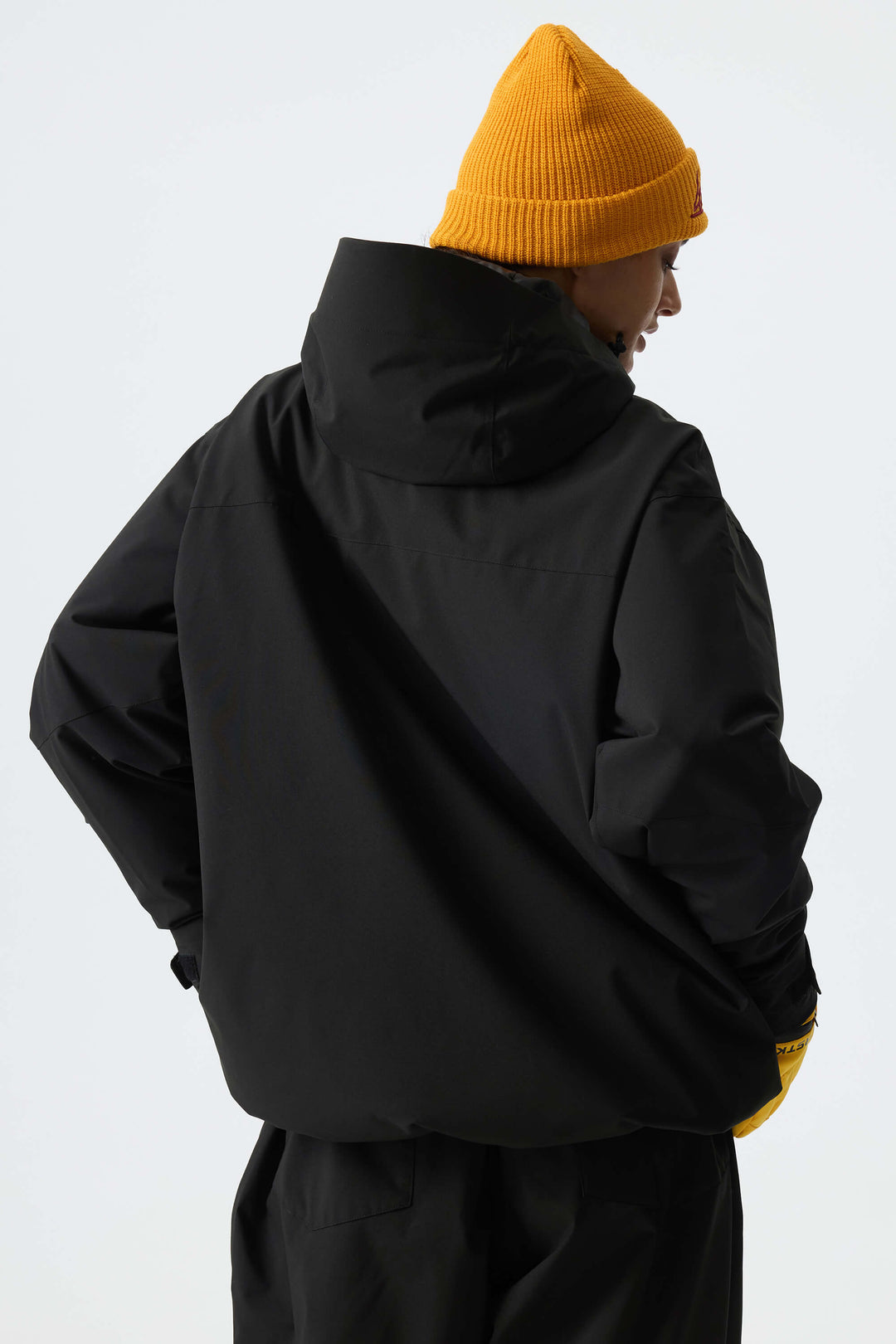 Women's Color Block Off White & Green Multi-Pocket Snow Jacket