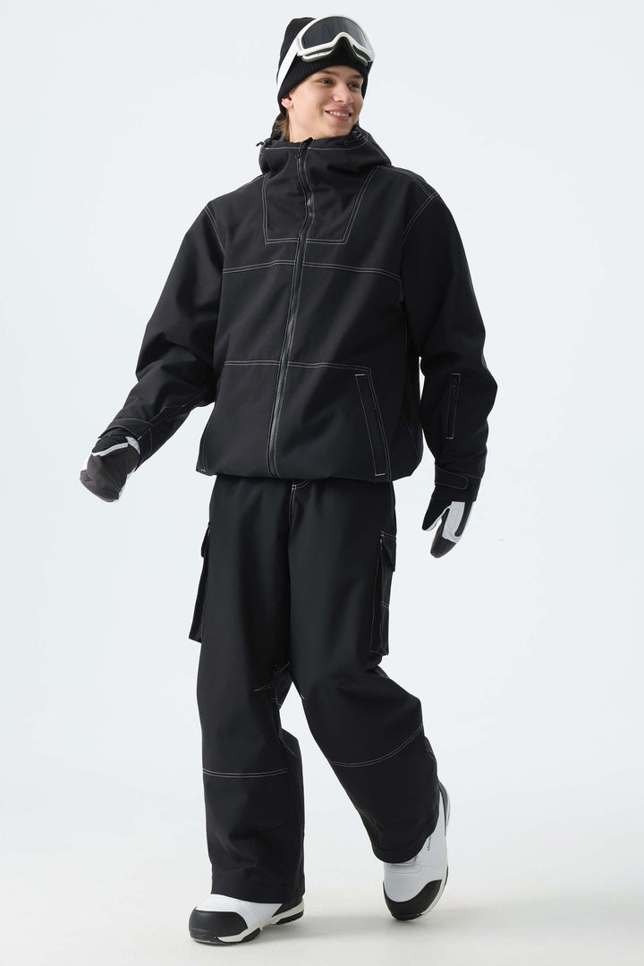 Men's Black Barn Minimal Insulated Snow Jacket